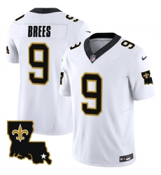 Men New Orleans Saints 9 Drew Brees White 2023 F U S E  1987 Legacy Vapor Stitched Jersey