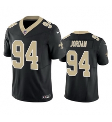 Men New Orleans Saints 94 Cameron Jordan Black 2023 F U S E  Vapor Untouchable Limited Stitched Jersey