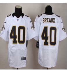 Nike New Orleans Saints #40 Delvin Breaux White Mens Stitched NFL Elite Jersey