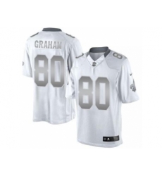 Nike New Orleans Saints 80 Jimmy Graham White Limited Platinum NFL Jersey