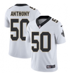 Nike Saints #50 Stephone Anthony White Mens Stitched NFL Vapor Untouchable Limited Jersey