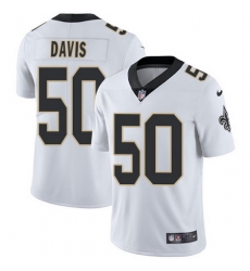 Nike Saints #50 DeMario Davis White Youth Stitched NFL Vapor Untouchable Limited Jersey