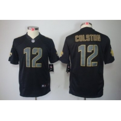 Nike Youth New Orleans Saints #12 Marques Colston Black Impact Limited Jerseys