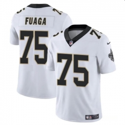 Youth New Orleans Saints 75 Taliese Fuaga White 2024 Draft Vapor Limited Stitched Football Jersey