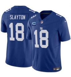 Men New York Giants 18 Darius Slayton Blue 2025 F U S E With 1 Star C Patch Vapor Untouchable Limited Stitched Jersey Men New York Giants 18 Darius Slayton Blue 2025 F U S E With 1 Star C Patch Vapor Untouchable Limited Stitched Jersey