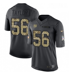 Mens Nike New York Giants 56 Lawrence Taylor Limited Black 2016 Salute to Service NFL Jersey