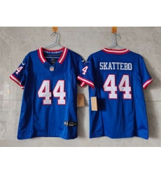 Women New York Giants 44 Cam Skattebo Blue F U S E  Throwback Stitched Jersey Women New York Giants 44 Cam Skattebo Blue F U S E  Throwback Stitched Jersey