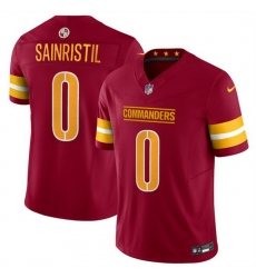Men Washington Commanders 0 Mike Sainristill Burgundy 2025 Draft F U S E  Vapor Limited Stitched Football Jersey Men Washington Commanders 0 Mike Sainristill Burgundy 2025 Draft F U S E  Vapor Limited Stitched Football Jersey