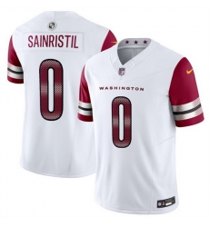 Men Washington Commanders 0 Mike Sainristill White 2025 F U S E  Vapor Limited Stitched Football Jersey Men Washington Commanders 0 Mike Sainristill White 2025 F U S E  Vapor Limited Stitched Football Jersey