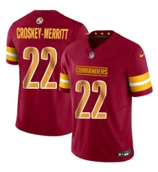 Men Washington Commanders 22 Jacory Croskey Merritt Burgundy 2025 Draft F U S E  Vapor Limited Stitched Football Jersey Men Washington Commanders 22 Jacory Croskey Merritt Burgundy 2025 Draft F U S E  Vapor Limited Stitched Football Jersey