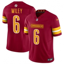 Men Washington Commanders 6 Michael Wiley Burgundy 2024 F U S E Vapor Limited Stitched Football Jersey