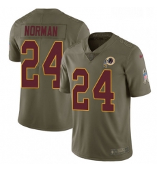 Mens Nike Washington Redskins 24 Josh Norman Limited Olive 2017 Salute to Service NFL Jersey