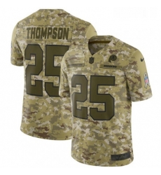 Mens Nike Washington Redskins 25 Chris Thompson Burgundy Limited Camo 2018 Salute to Service NFL Jersey