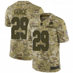 Mens Nike Washington Redskins 29 Derrius Guice Burgundy Limited Camo 2018 Salute to Service NFL Jersey