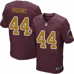 Mens Nike Washington Redskins 44 John Riggins Elite Burgundy RedGold Number Alternate 80TH Anniversary NFL Jersey