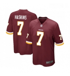 Mens Washington Redskins 7 Dwayne Haskins Game Burgundy Red Team Color Football Jersey