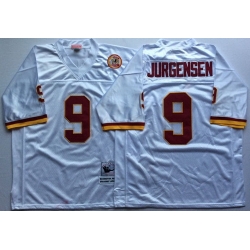 Mitchell And Ness Redskins #9 sonny jurgensen white Throwback Stitched NFL Jersey