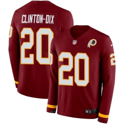 Nike Redskins #20 Ha Ha Clinton Dix Burgundy Red Team Color Men Stitched NFL Limited Therma Long Sleeve Jersey