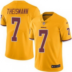 Nike Redskins #7 Joe Theismann Gold Mens Stitched NFL Limited Rush Jersey