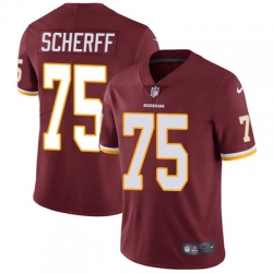 Nike Redskins #75 Brandon Scherff Burgundy Red Team Color Mens Stitched NFL Vapor Untouchable Limited Jersey