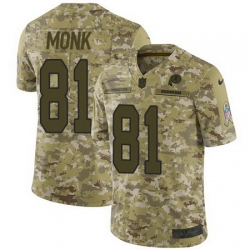 Nike Redskins #81 Art Monk Camo Mens Stitched NFL Limited 2018 Salute To Service Jersey