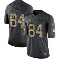 Nike Redskins #84 Niles Paul Black Mens Stitched NFL Limited 2016 Salute to Service Jersey