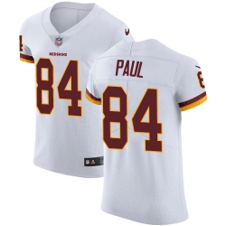 Nike Redskins #84 Niles Paul White Mens Stitched NFL Vapor Untouchable Elite Jersey