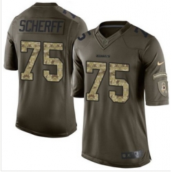 Nike Washington Redskins #75 Brandon Scherff Green Men 27s Stitched NFL Limited Salute to Service Jersey