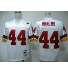 Washington Redskins 44 Riggins White throwback Jerseys