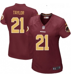 Womens Nike Washington Redskins 21 Sean Taylor Game Burgundy RedGold Number Alternate 80TH Anniversary NFL Jersey