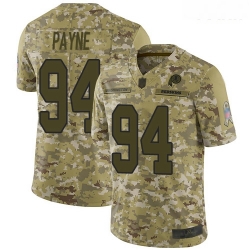 Redskins #94 Da 27Ron Payne Camo Youth Stitched Football Limited 2018 Salute to Service Jersey