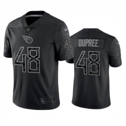 Men Tennessee Titans 48 Bud Dupree Black Reflective Limited Stitched Football Jersey