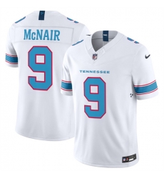 Men Tennessee Titans  9 Steve McNair White 2026 F U S E  Vapor Limited Stitched Football Jersey