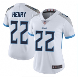 Women Nike Titans 22 Derrick Henry White Women New Vapor Untouchable Player Limited Jersey