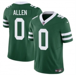 Men New York Jets 0 Braelon Allen Green 2023 F U S E Throwback Limited Stitched Jersey