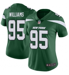 Jets 95 Quinnen Williams Green Team Color Women Stitched Football Vapor Untouchable Limited Jersey