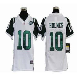 Nike Jets #10 Santonio Holmes White Youth Stitched NFL Elite Jersey