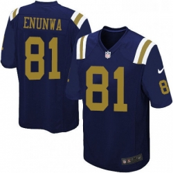 Youth Nike New York Jets 81 Quincy Enunwa Elite Navy Blue Alternate NFL Jersey