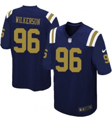 Youth Nike New York Jets #96 Muhammad Wilkerson Limited Navy Blue Alternate NFL