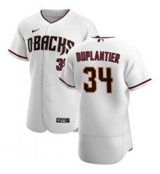 Men Arizona Diamondbacks 34 Jon Duplantier Men Nike White Crimson Flex Base Home Team MLB Jersey