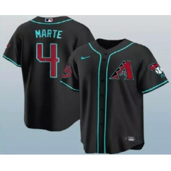 Men Arizona Diamondbacks #4 Ketel Marte 2024 Black Stitched MLB Jersey