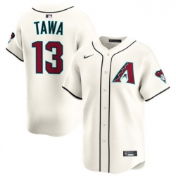 Men Arizona Diamondbacks Nike Home Limited Jersey Cream Tawa Tim 13