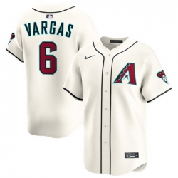 Men Arizona Diamondbacks Nike Home Limited Jersey Cream Vargas Ildemaro 6