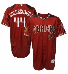 Mens Majestic Arizona Diamondbacks 44 Paul Goldschmidt Crimson 2017 Spring Training Authentic Flex Base MLB Jersey