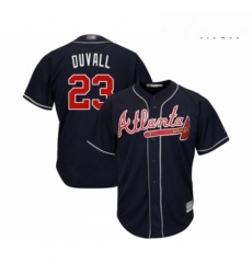 Mens Atlanta Braves 23 Adam Duvall Replica Blue Alternate Road Cool Base Baseball Jersey 