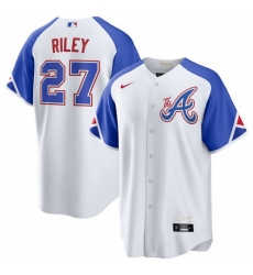 Men's Atlanta Braves Active Player Custom White 2023 City Connect Cool Base Stitched Baseball Jersey