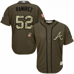 Youth Majestic Atlanta Braves 52 Jose Ramirez Authentic Green Salute to Service MLB Jersey 