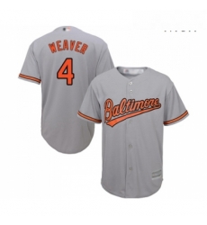 Mens Baltimore Orioles 4 Earl Weaver Replica Grey Road Cool Base Baseball Jersey 