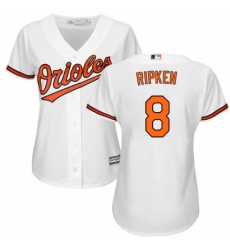 Womens Majestic Baltimore Orioles 8 Cal Ripken Replica White Home Cool Base MLB Jersey