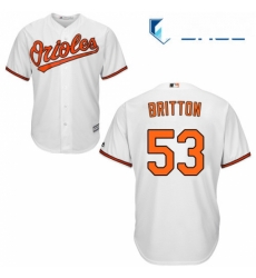 Youth Majestic Baltimore Orioles 53 Zach Britton Authentic White Home Cool Base MLB Jersey